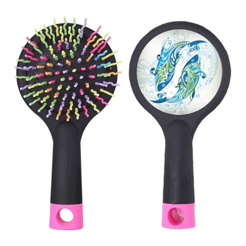 Brosse à cheveux démêlante design vagues brosse pneumatique anti-nœuds douce
