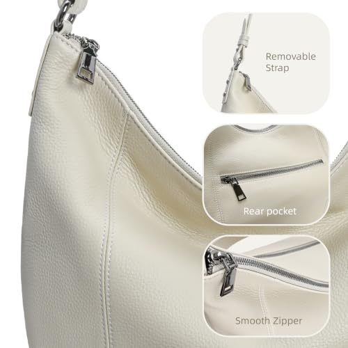 Image of Iswee Soft Leather Hobo Shoulder Crossbody Handbag Purse for Women Tote