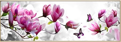 Diamond painting rose 5D avec strass brillants pour adulte