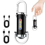 Portable Rechargeable Bright Keychain Flashlight Phone Charger,mit Power Bank für Outdoor,1200LM Superhelle Mini-Schlüsselanhänger, Superhelle Mini Led Taschenlampe, Taschenlampe Wasserdicht für Haush
