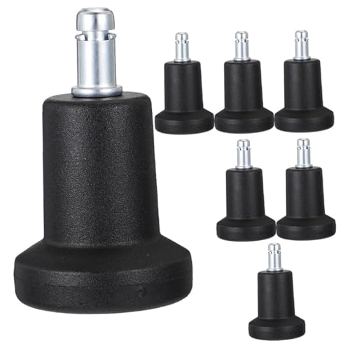 LIOOBO 7個 固定脚プラグェアレベラー オフィスチェア用非滑り防止パーツ デスクチェア脚交換 キャスター固定可能 標準対応 椅子安定化用