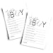 Baseball Wishes Cards for Baby Shower - Set of 20
