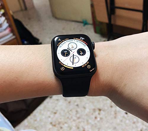 VATI Sport Band Compatible for Apple Watch Band 42mm 44mm, 3-Pack Soft Silicone Sport Strap Replacement Bands Compatible with 2019 Apple Watch Series 5, iWatch 4/3/2/1, 42MM 44MM S/M