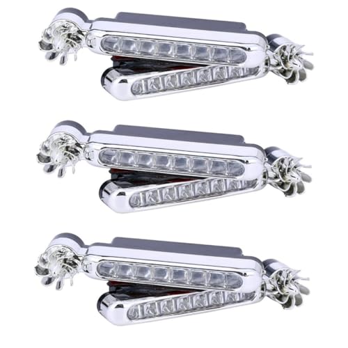 ULTECHNOVO 3 luces LED para coche, energía eólica, lámpara diaria con LED para camiones y vehículos, color blanco