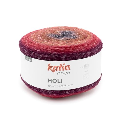 HOLI de Katia en ovillos de 200 gramos y 660 metros. (502 - Rojo-Teja-Negro)
