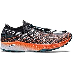 Asics Fuji Speed, Trail Running Shoe Mujer, Black/Nova Orange, 39 EU