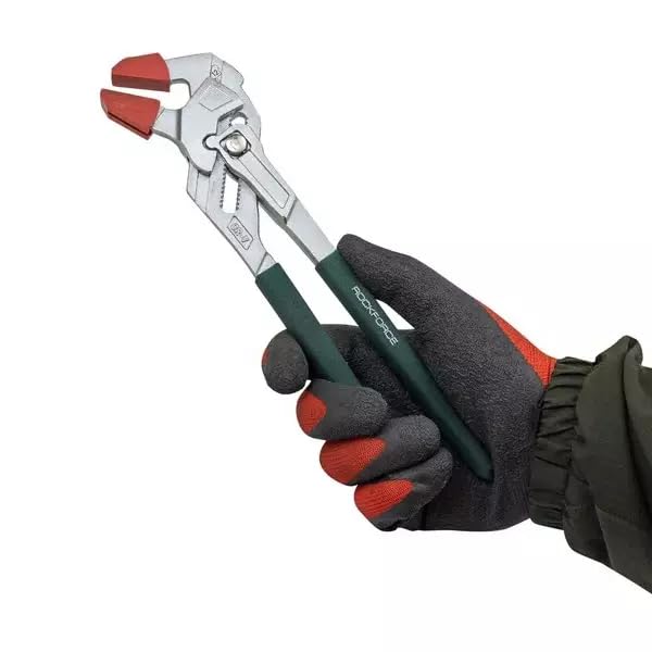 Image of Water Pump Pliers, 250mm, Rubber Grip Handle, Professional Grade, Grey and Black