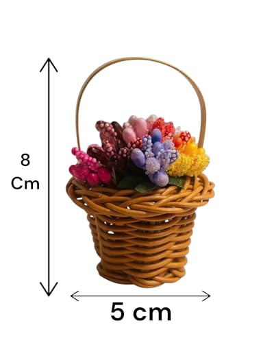 Image of Miniature Basket Flower Fridge Magnet for Refrigerator | Cute & Stylish Kitchen Decor Magnet | Decorative Refrigerator Accessories