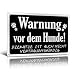 Goodvia Türschild Warnung vor dem Hunde Aluminium 30x20cm |A4 Vorsicht Hund Schild Lustig, Vorsicht vor der Katze