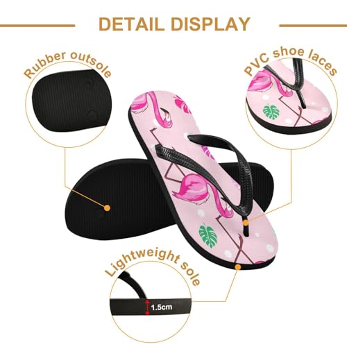 STAYTOP Pretty Flamingo Flip Flops Sandals of Men's & Women's,Sandals Beach Slippers Shower Slides2