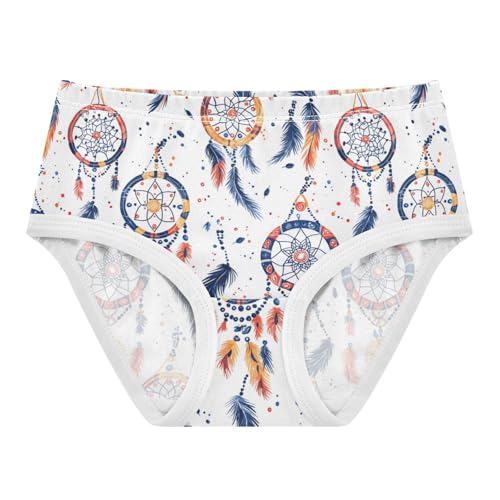 ZZKKO Boho Dream Catcher Girls Underwear Toddler Panties for Girls Comfort Brief Size 2T-8Y