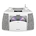 Jensen CD-565 Portable Bluetooth CD Music System, White