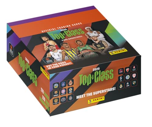 2024/25 Turkish Airlines EUROLEAGUE PANINI Top Class Official Card Collection Caja de 24 bolsas (8 tarjetas por bolsillo)