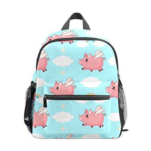 Schoolbag For Boys Girls Cute Kid's Toddler Backpack Pink Angel Pig Kindergarten Children Bag 10 X 4 X 12 Inch #TOP10