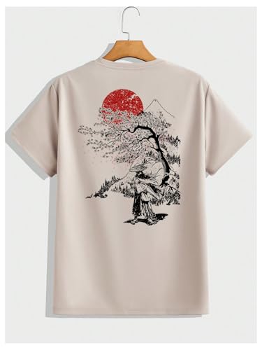 Men's 2 Piece Tracksuits Short Sleeve Floral Graphic Tees and Drawstring Track Shorts Set2