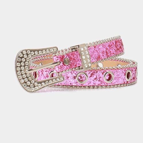 Cyni Girl Glittered Waistband Grommet Buckle Belt For Jeans Dress Nightclub Girls Modern Jeweled Waistband Rhinestones Bel3