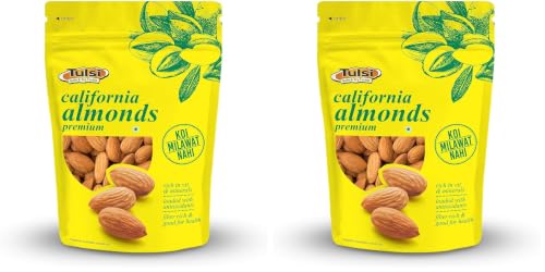 Image of Tulsi California Almonds Premium 500g | Whole Almond | Rich in Vitamins & Minerals | Rich in Fiber | Good for Health | Loaded with Antioxidants | Nuts & Dry Fruits | Premium Badam Giri | Healthy Nuts