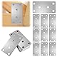 Flachverbinder Edelstahl, 10 Stück Metall Lochplatte Holzverbinder, Flachwinkel für Verbinder, Edelstahl Holzbau Verbindungsblech, Silber Verzinkt (80 x 40 x 1.6 mm)