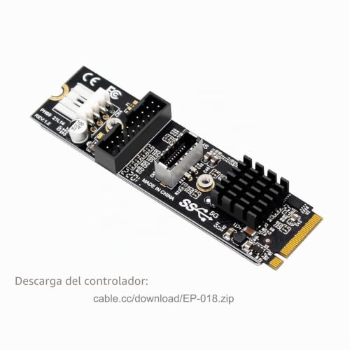 Conector Cablecc USB 3.1 Tipo E para actualización de almacenamiento NVME NGFF en PC 6
