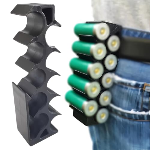 LZAQHMT Portacartuchos Táctico Calibre 12 para 10 Cartuchos - Soporte para Munición Compatible con MOLLE con Clip para Cinturón De Caza Y Bolsa Táctica