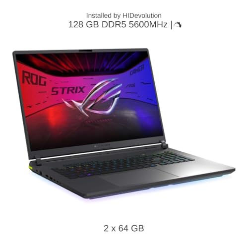 Image of HIDevolution [2025] ASUS ROG Strix G18 G815LP 18 inch WQXGA 240Hz IPS-Level, 2.1 GHz Ultra 9-275HX, RTX 5070, 128 GB DDR5 RAM, 4 TB PCIe SSD, Windows 11 Pro