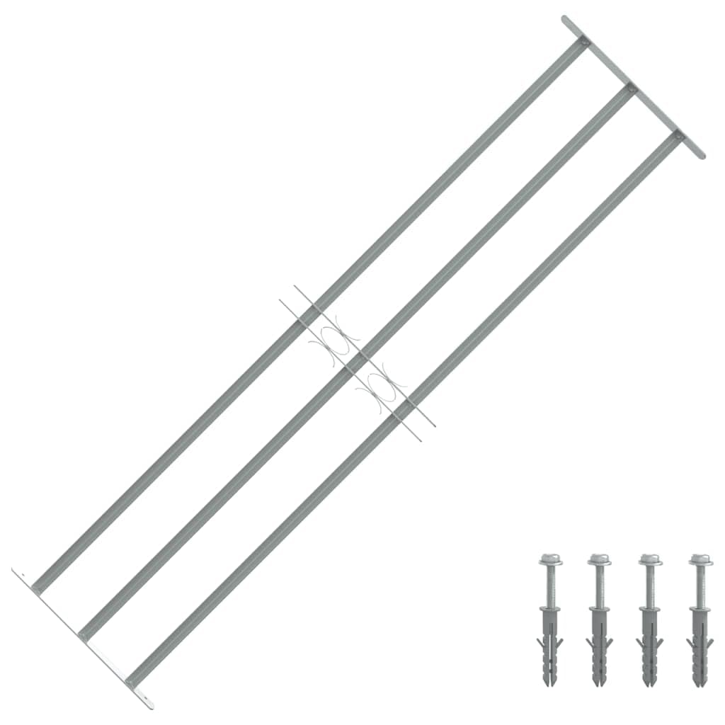 Fenstergitter, Schutzgitter, Sicherheitsstange, verstellbar und 3 Stangen, 1000 – 1500 mm
