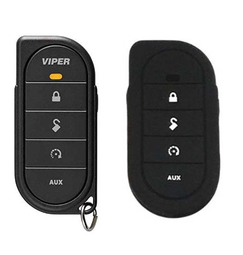 Viper 7656V Replacement - 1 Way 5 Button 1/2 Mile Range Car Remote Bundled with (+) 7656VB Silicone Protective Covering