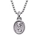 Produktbild Medaille Religiosa - Medaille Mini Jungfrau Mädchen mit Collier 6x8 mm mit Diamantkette 40 cm. Sterling-Silber 925