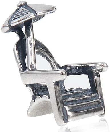 Miniatura 3 de Charm para silla de playa de plata de ley 925 para paraguas de viaje apto para pulseras de moda