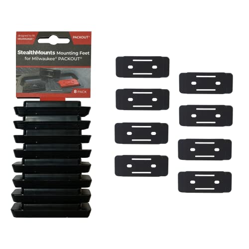 StealthMounts OM-MWPO1-BLK-8LF - Supporto per piedini di montaggio, nero, confezione da 8