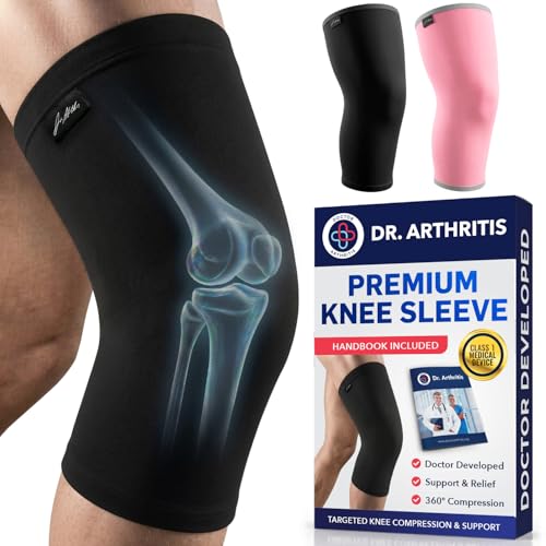 Dr. Arthritis Doctor-Developed Thick Knee Brace Support, Secure Compression Sleeve for Joint...