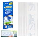 Garsum Window Fly Traps Indoor, Fly Paper Bug Sticky Strips, House Fly Killer Window Decal Non-Toxic,4 Pcs per Pack Total 12 Pieces