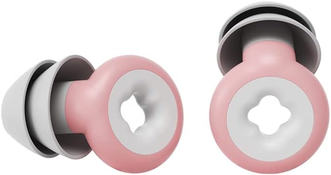 Tapones para los oídos para dormir, tapones para los oídos para reducir el ruido a través del diseño del material. (rosa)