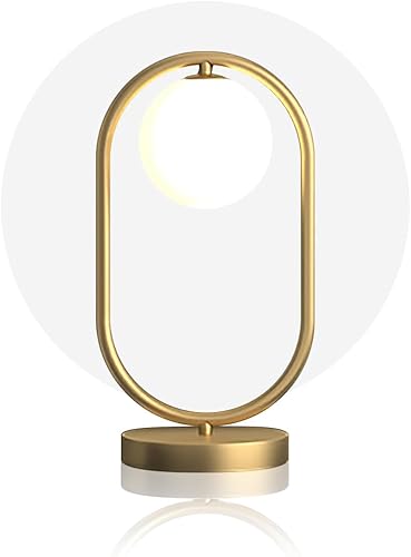 Miniatura 7 de Lámpara de mesa de cristal de 2 luces, lámpara de escritorio de latón dorado con cable enchufable, lámpara de lectura moderna de mediados de siglo,
