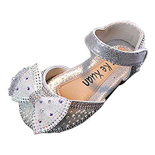 Fashion Spring And Summer Girls Sandals Dress Dance Performance Princess Shoes Pearl Mesh Bow Hook Girls Slides