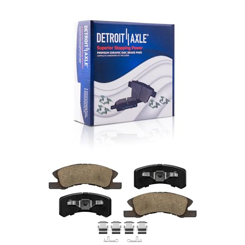 Image of Detroit Axle - Front Brake Pads for 2014-2024 Mitsubishi Mirage, 2017-2024 Mirage G4, Ceramic Brake Pads w /Hardware Replacement