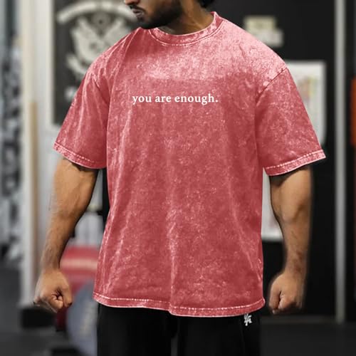 Image of Dear Person Behind Me Shirt You are Enough Tshirts for Men Oversized Inspirational Positive Tees Vintage Graphic Tops