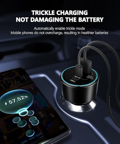 Image of 200W Car Charger, USB C Car Charger PD3.0 QC4.0 PPS Fast Charging Car Adapter with 2 100W USB C Cable 3 Port Type C Cigarette Lighter for Dell XPS, MacBook, iPhone 16 15 14, Galaxy S24 Ultra, iPad Pro