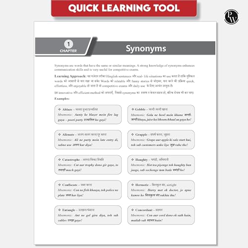 Image of PW White Book of English Vocabulary June 2025 Edition By Bhragu Sir For SSC CGL, CHSL, MTS, CPO, GD, Banking, Defence, Teaching & Other Competitive Exams (Bilingual) [Paperback] Bhragu Kulshrestha