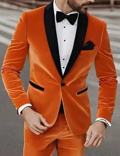 Men's Velvet One Button Blazer Sport Coat Contrast Collar Formal Jacket Tuxedo for Business Wedding Prom3