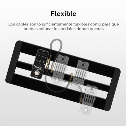Cables patch para guitarra Donner de 30 cm con conector en ángulo recto pack de 6 4