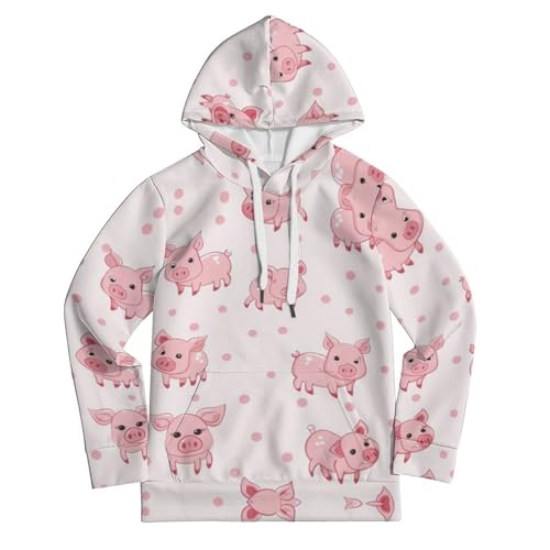 Sweat à capuche cochon chaud et ajustable pour affronter le vent - 2