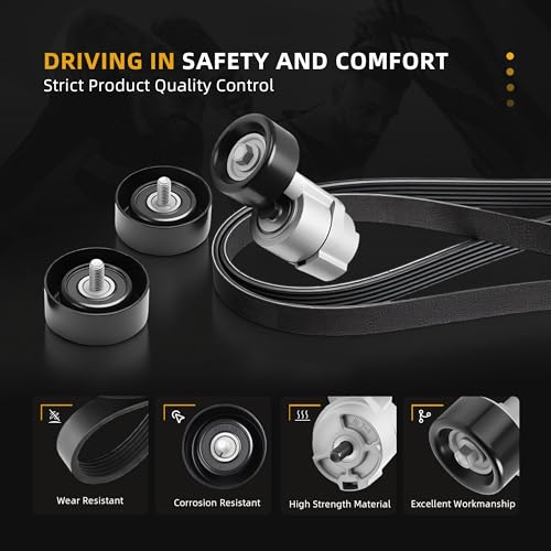 Image of Serpentine Belt Tensioner Idler Pulley Kit #39071 36307 | for Hyundai Sonata, for Kia Forte /Rondo /Optima 2006-2010 2.0L /2.4L