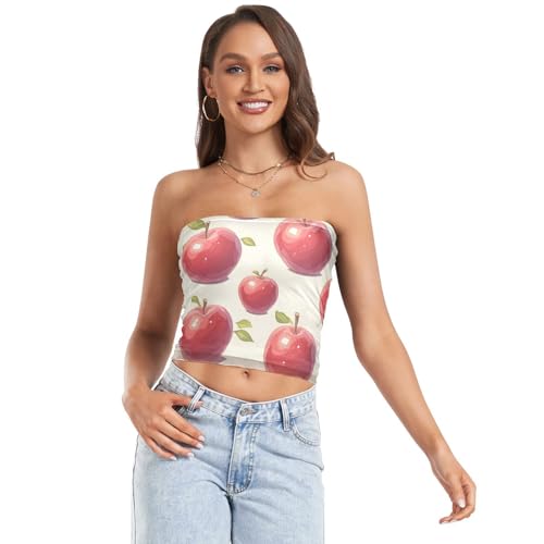 Vintage Birds Flower Butterfly Sexy Crop Tops for Women Sexy Strapless Crop Top Bandeau Crop Top for Lady Nursing