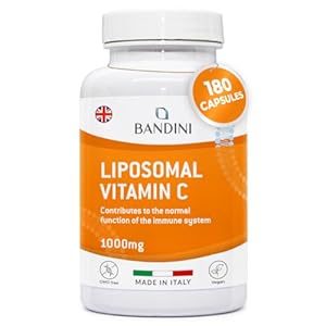 Bandini® Liposomal Vitamin C 1000mg 180 Vegan Capsules (3-Month Supply), High Strength Ascorbic Acid, High Absorption & Bioavailability, Immunity, Energy, Lypospheric vitamine, Lipo VIT C Supplement