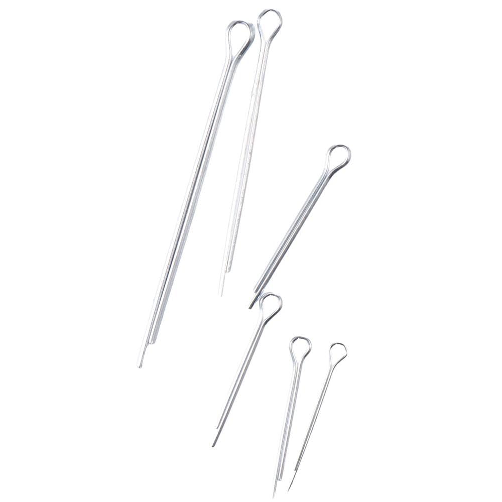 Upluckey Hair Pins 555 Pcs Stainless Steel Smooth Zinc Plated Cotter Pin Durable 4 Sizes Cotter Pins Assortment Kit Lock Systems - Image 3