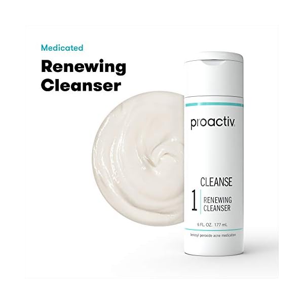 Proactiv Acne Cleanser - Benzoyl Peroxide Face Wash and Acne Treatment - Daily Facial Cleanser and Hyularonic Acid Moisturizer with Exfoliating Beads - 90 Day Supply, 6 Oz