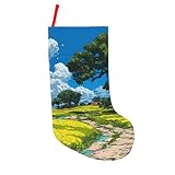 Matériau durable et confortable : fabriqué à partir de tissu peluche en polyester, cette chaussette imprimée de prairie à l'huile offre une sensation douce au toucher et une texture douce contre les surfaces, assurant un confort lors de la manipulation et une utilisation à long terme tout en prenant en charge l'affichage répété pendant plusieurs saisons de vacances