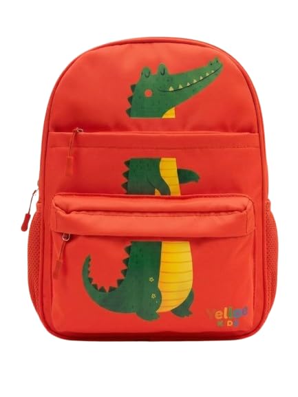 yelloe Red Kid's Crocodile Print Backpack-picture-28