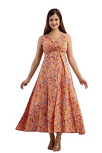 Image of DMP FASHION Women's Cottion Printed Classic Trendy Fashion Dress
